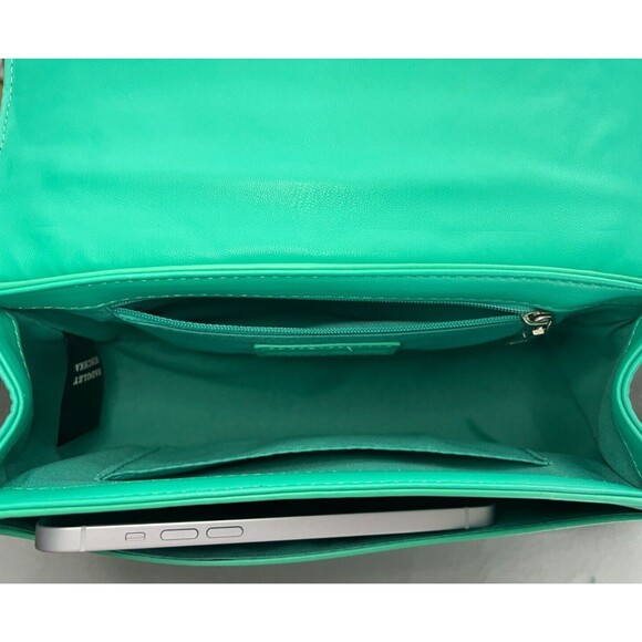 Badgley M Vegan Leather Crossbody Bag NWT Purse Handbag Women's Lock Pearls $129 - Picture 12 of 15